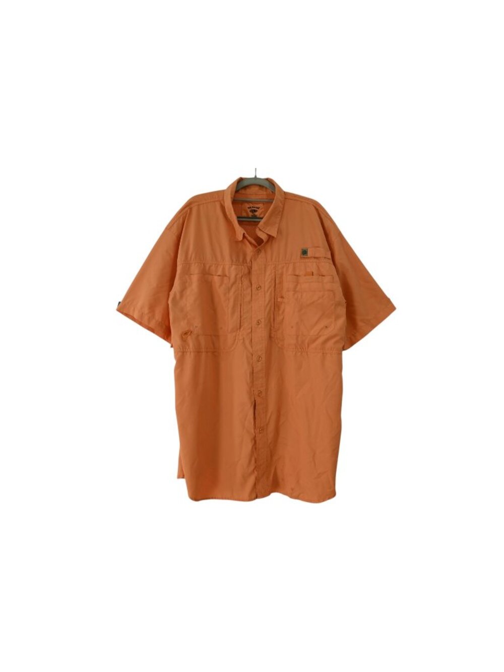 Reel Legends Vented Fishing Shirt Sz XXL Orange Short Sleeve Performance UPF